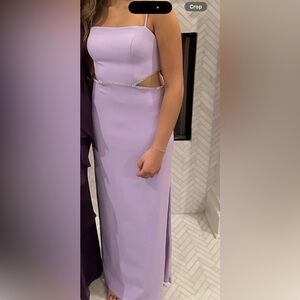 Aqua Lavender Prom Dress